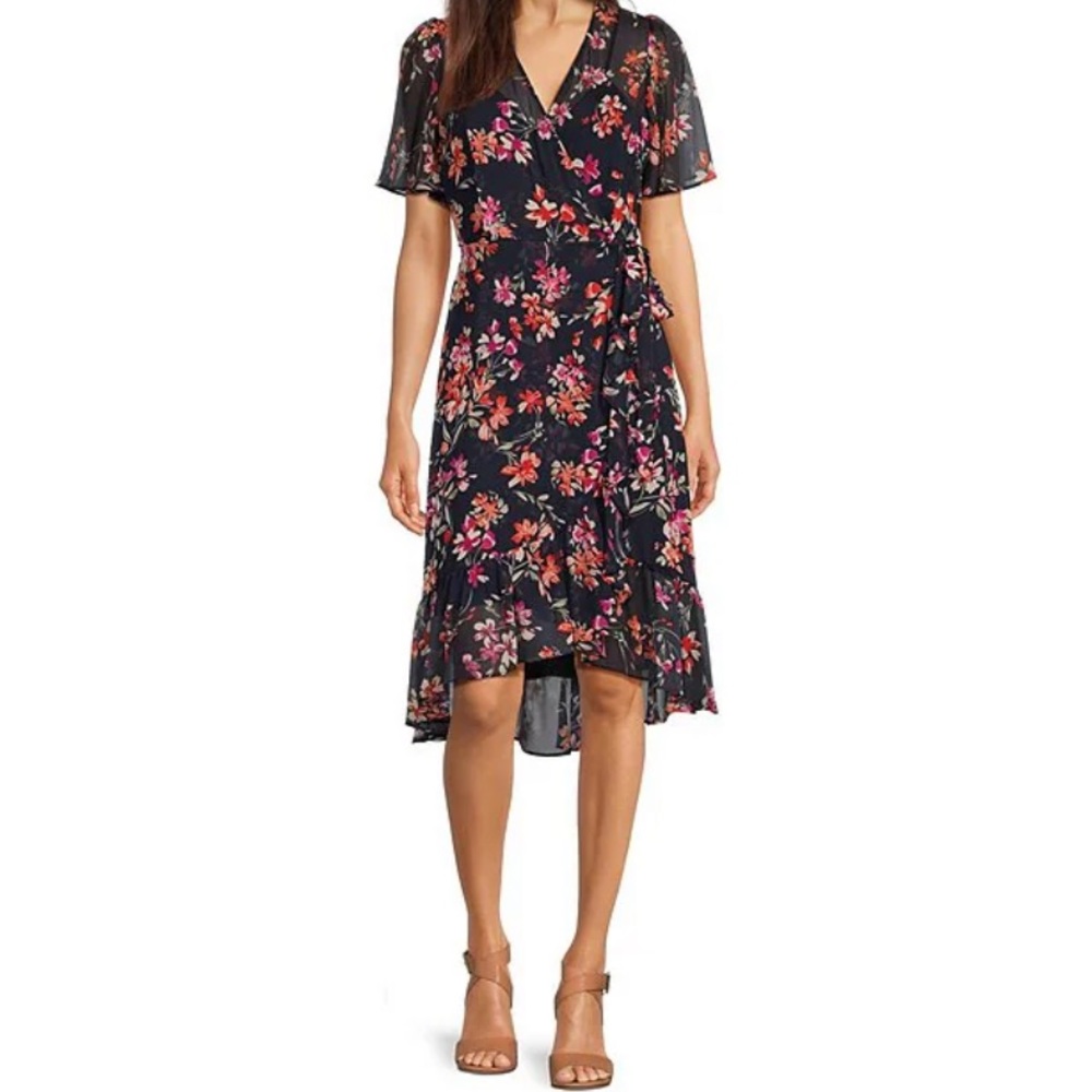 Floral Calvin Klein wrap dress. Never worn.